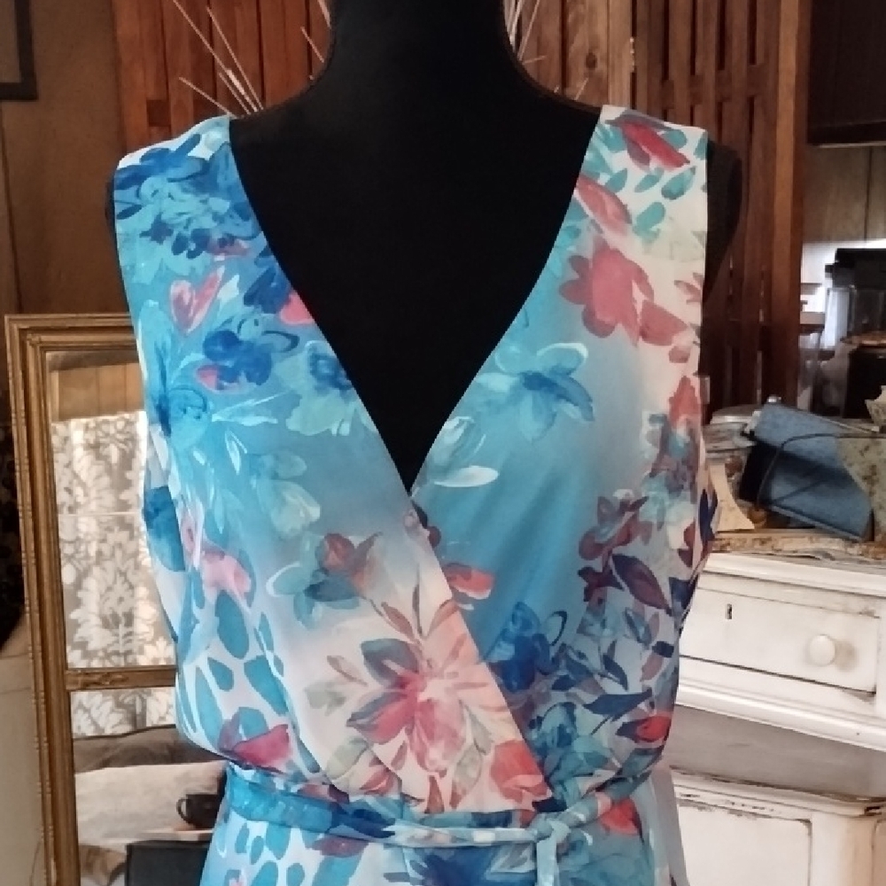 Connected Apparel Vibrant Blue Dress